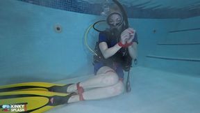 Bound Beneath the Surface Scuba Tease & Rope Play in Vintage Wetsuit - MOV