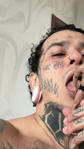 The Little Human Enjoys Being on the Giant's Cock and Is Then Devoured.