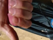 Electro Ring Torture my cock head