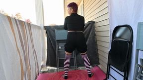 Dylan ballbusting knees in socks (720)