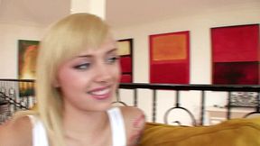 emma mae swallows big cock then takes creampie