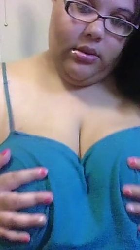 Fat Slut Loves Playing with Her Tits!