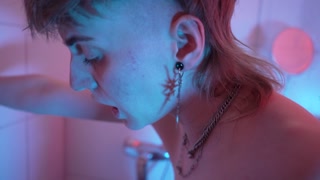 horny dykes in the shower - wet amateur fuck - mikaXtiger