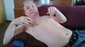 Nipple Suckers Bob and Jerk off with Clamps