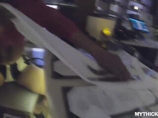 Black thickum screwed by pumped up large cocked chap