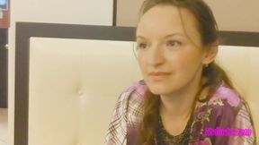 Nyllady Dangling in a Pizzeria