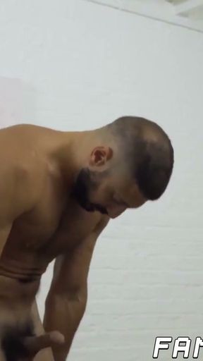 Bearded hunk hammering young stepson after wet deepthroat   Clip 1