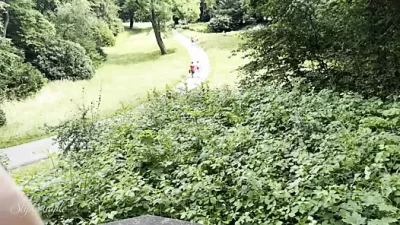 Curvy Queen's Perfect Sloppy Handjob in Park - Risky Outdoor Fun