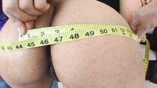 Big Tit Jazmine showcases her long butt before hardcore sex