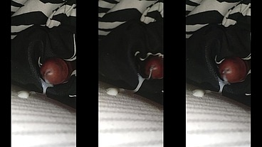 Cumming out continuously till the milk turns red 🫦👅