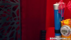 Dominant Archer Croft roughly fist the ass of submissive Zac Snow