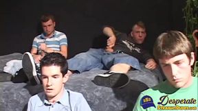 Nasty bukkake scene with straight buddies Cory Woodall and Adrian