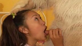 Appealing oriental nympho Evelyn Lin gives her lover a nice BJ