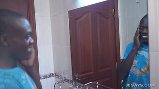 Black African Twink Dubaku Jerks Off