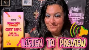 August 30th to September 1st - I’m offering 15% OFF every one of my videos - INCLUDING hour-long fetish compilations