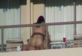 Brazen hussy is riding hard dick of her boyfriend. Spy video