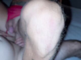 A big-dicked daddy fucks a twink's taut booty with his huge dick