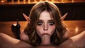 i fucked an elven whore in a bar! her make-up was smudged and running whilst she was sucking my cock!! i fucked her and spanked her arse!! [ai]