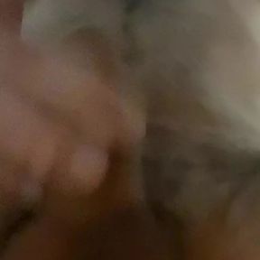 Solo hairy man masturbating cum shot