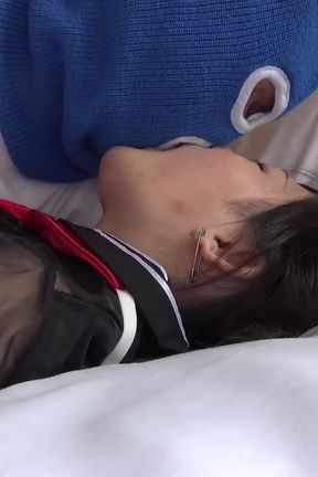 Pretty Asian teen uniform creampie