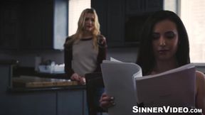 Hot Kenna James sucks and rides hard the hard cock of handsome Jay Smooth