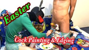 COCK PAINTING Easter Egg EDGING fun