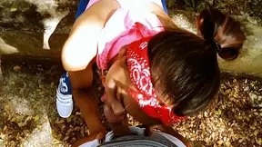 Sporty girl takes it up the ass for first time in the jungle