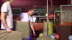 Two Horny Twinks Bareback Wildly in Empty Bar