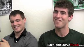 Sucked off straighties spitroast lascivious beauty