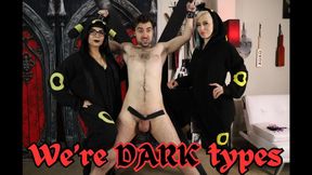 We're DARK Types!! Goddess Lilith & The Commandant double bondage ballbusting
