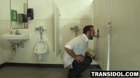 Big juicy tits shemale JennaTales' massive cumshot swallow