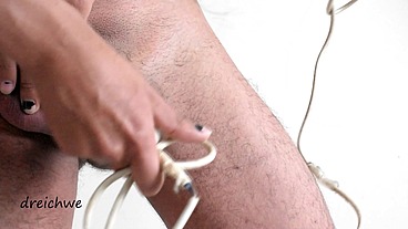 Penis hair removal with several hairs