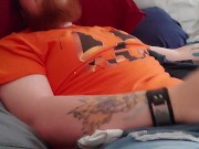 Bearded Hunk Cums Huge Load