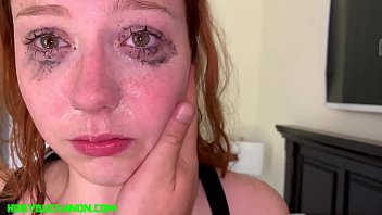 Teen redhead Arietta Adams swallows face full of cum