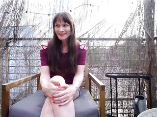 GROOBYGIRLS: Darksome-Haired Trans Model Shows Off Ass in Living Room