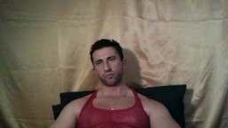 Musclebound Hunk Jerks Huge Cock