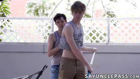 ”Nicholas Ryder plays with Dakota Lovell & Skylar Finchh tight asses”
