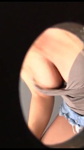 Instead of using the bathroom Christina Skye cheats on her man with a gloryhole BBC   Clip 1