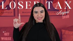 LOSER TAX AUGUST 2026 - Loser Reprogramming with Humiliatrix Countess Wednesday - Sexual Rejection, Loser Porn, Mental Domination, Conditioning MP4 1080p