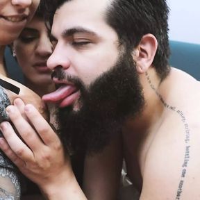 Fucking the Ass of Two Little Whores in Threesome