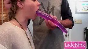 Cute Newcomer Gets Taught How To Deepthroat 5 Min