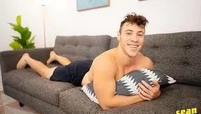 Hot Jock Beats His Hard Rod for a Massive Creampie Load – Sean Cody