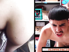 SayUncleNetwork.com - Young thief endures intense interracial raw pounding from officer