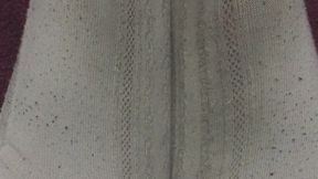 STAGE SHOWS OFF HER DIRTY BOW SOCKS