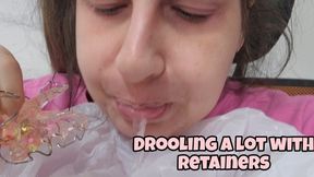 TRYING TO DRINK WATER WITH RETAINERS