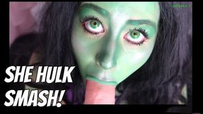 INCREDIBLE HULK SMASH COSPLAY BLOWJOB
