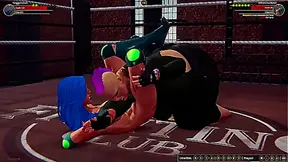 Twiggy Nelson Faces Off Against Bolda the Beast in Steamy Nude Fighter 3D Duel