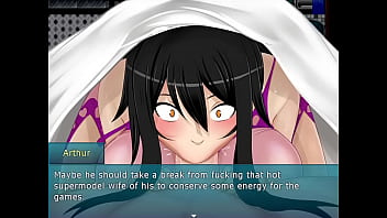 Alansya Chronicles: Ayame sucks Arthur&#039_s dick under a blanket