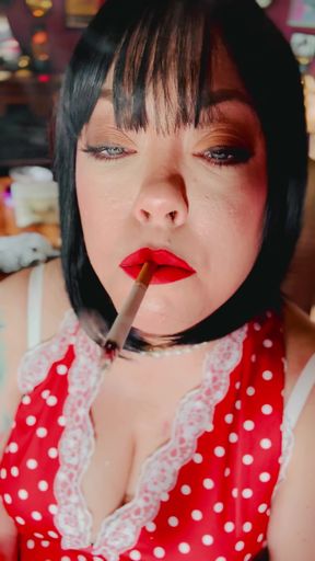 Smoking Instructions From Your Smoking Queen, Tina Snua. Smoke With Me - Dangles Drifting Snap Inhales   Clip 1