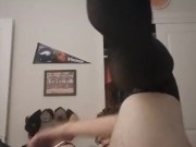 19 year old femboy using anal massager